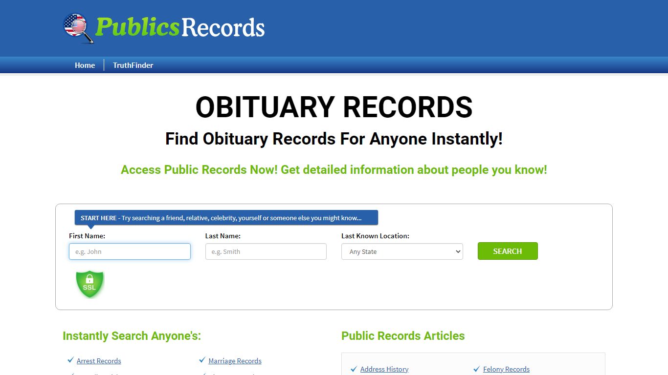 Find Obituary Records For Anyone